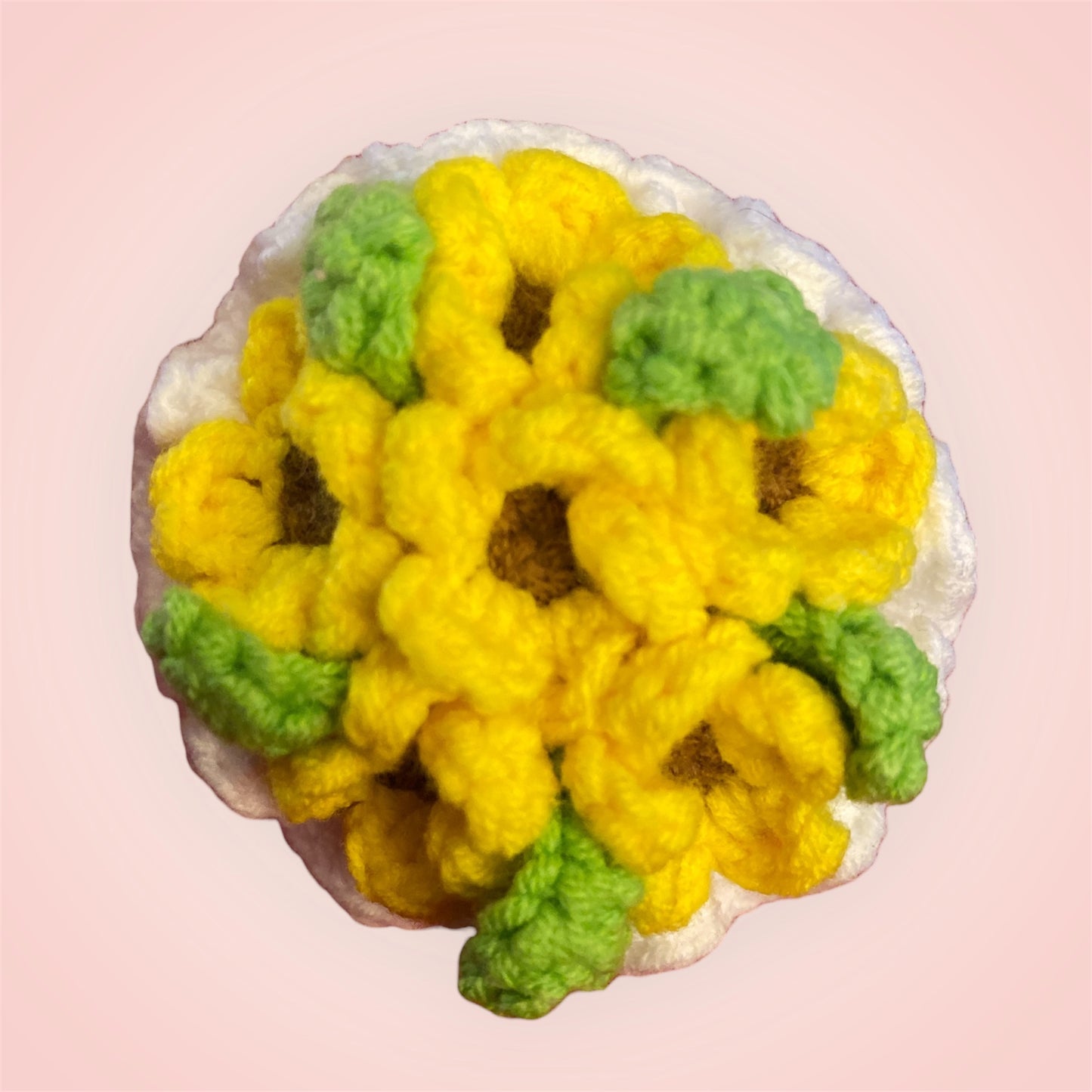 Sunflower Crochet Bouquet Keyring