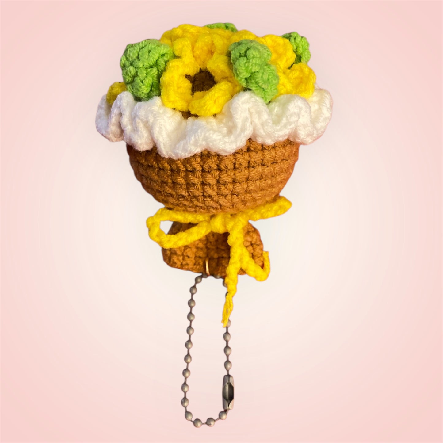 Sunflower Crochet Bouquet Keyring